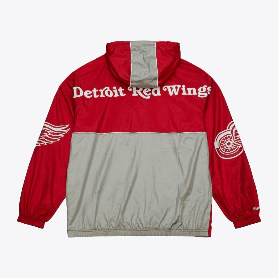 Анорак Mitchell & Ness Red Detroit Red Wings Team 2.0 Anorak Quarter-Zip Windbreaker Jacket