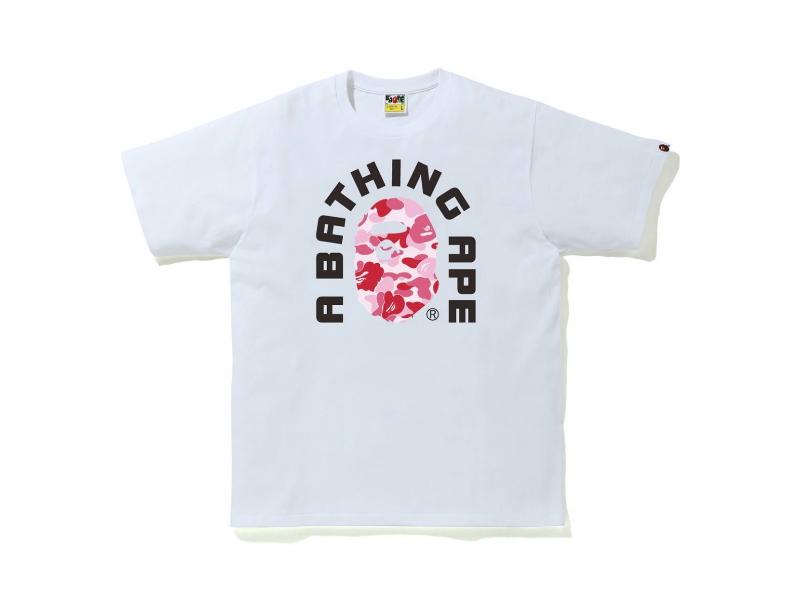 Футболка BAPE ABC Camo College 2020 Tee White/Pink
