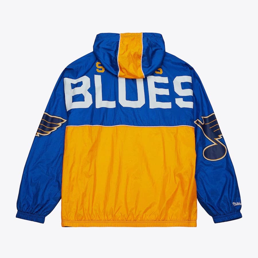 Анорак Mitchell & Ness Blue St. Louis Blues Team 2.0 Anorak Quarter-Zip Windbreaker Jacket
