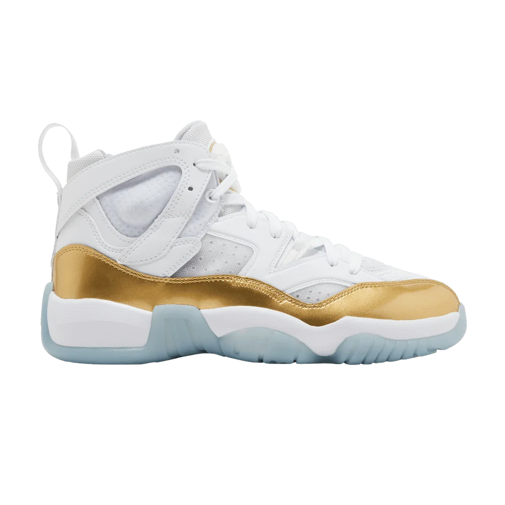 Krossovki-Air-Jordan-Wmns-Jumpman-Two-Trey-White-Metallic-Gold