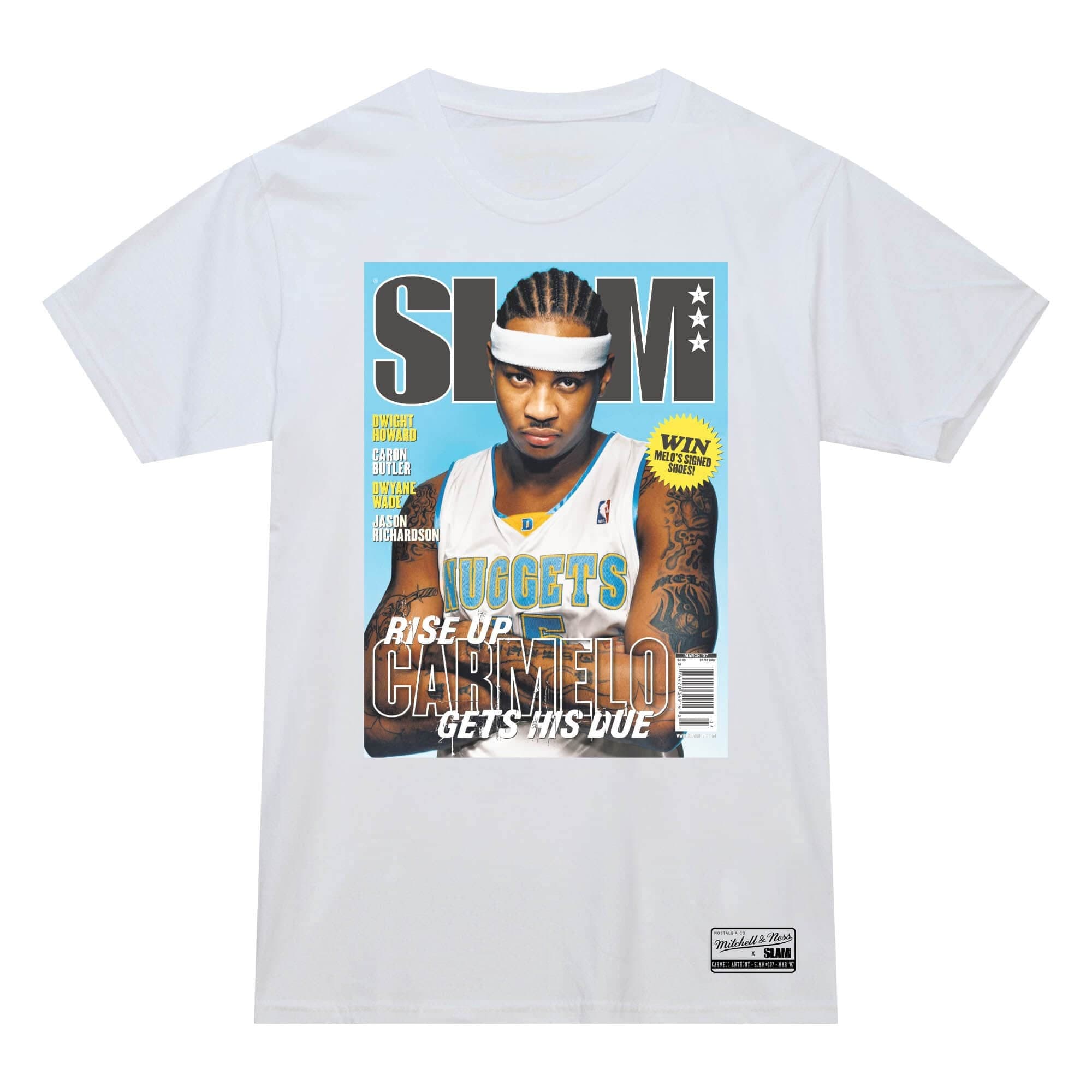 Футболка Mitchell & Ness Slam Cover Denver Nuggets Carmelo Anthony Blue T-Shirt