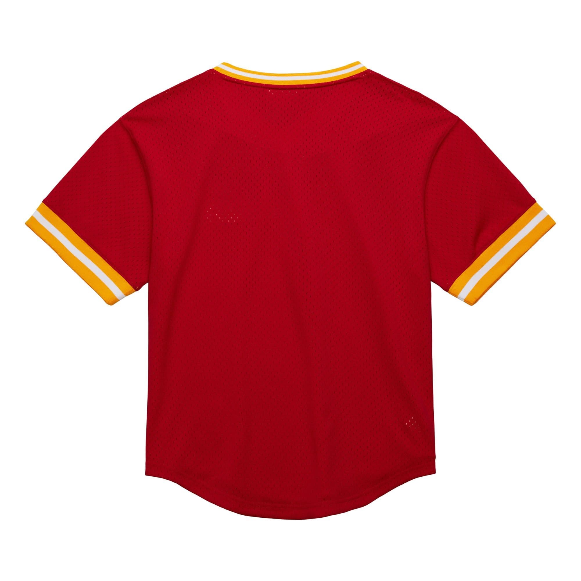 Футболка Mitchell & Ness Fashion Mesh V-Neck Vintage Logo Houston Rockets T-Shirt