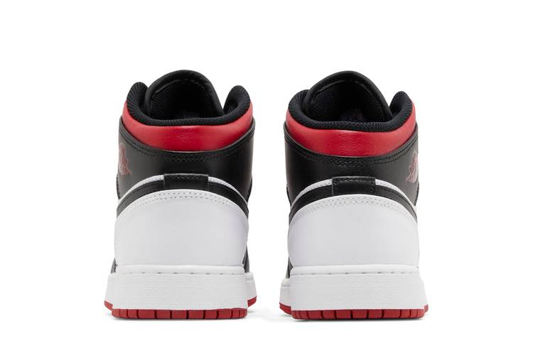 Кроссовки Air Jordan 1 Mid GS 'Gym Red Black Toe'