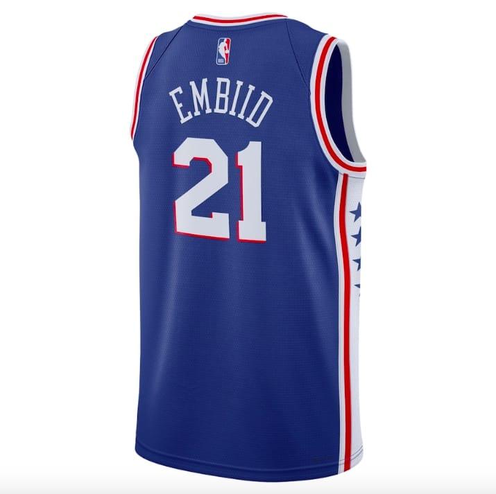 Баскетбольная джерси 2022-23 Philadelphia 76ers #21 Joel Embiid Swingman Icon Royal Jersey