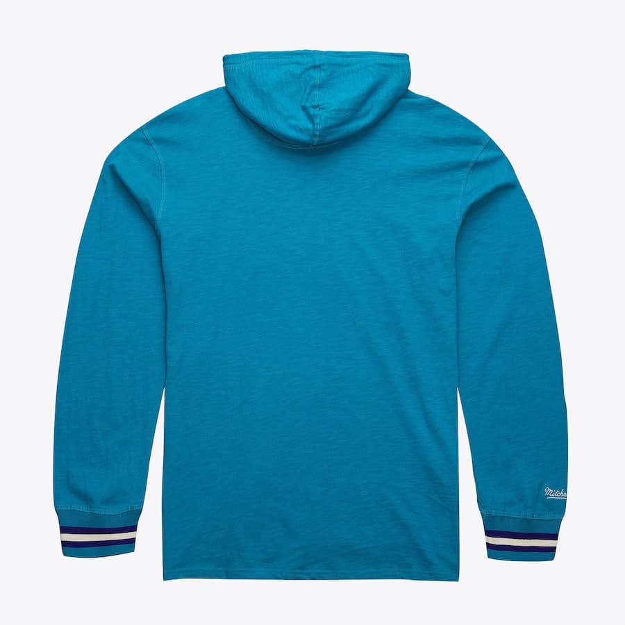 Худи Mitchell & Ness Teal Charlotte Hornets Legendary Slub Vintage Logo Pullover Hoodie