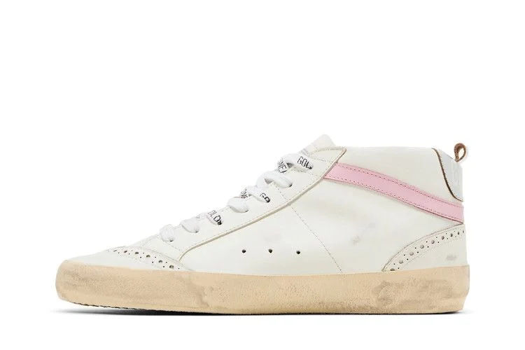 Кроссовки Golden Goose Wmns Mid Star 'White Silver Pink'