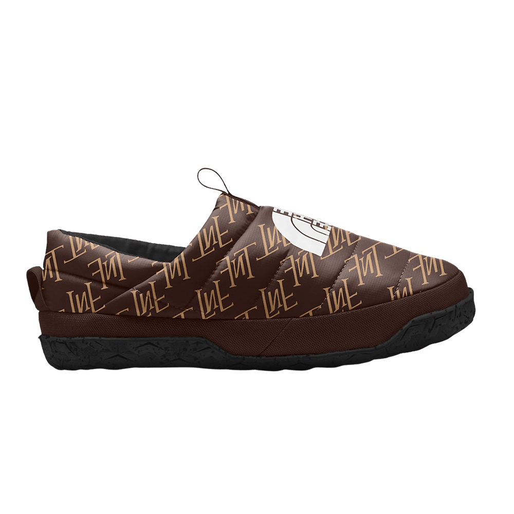 The North Face Wmns Nuptse Mule 'Coal Brown Monogram Print'