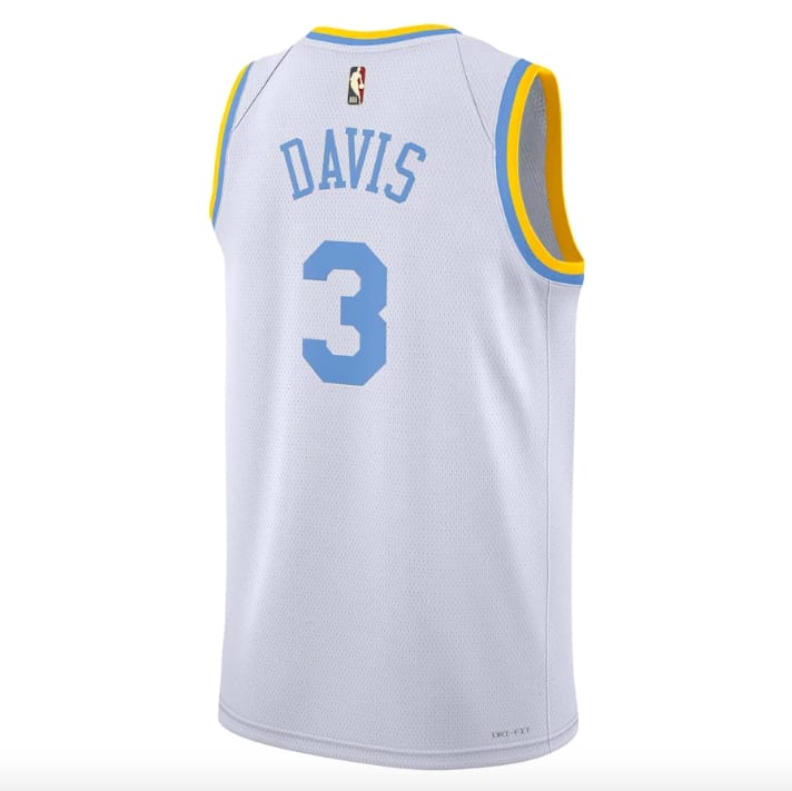 Баскетбольная джерси 2022-23 LA Lakers #3 Anthony Davis Swingman Classic White Jersey
