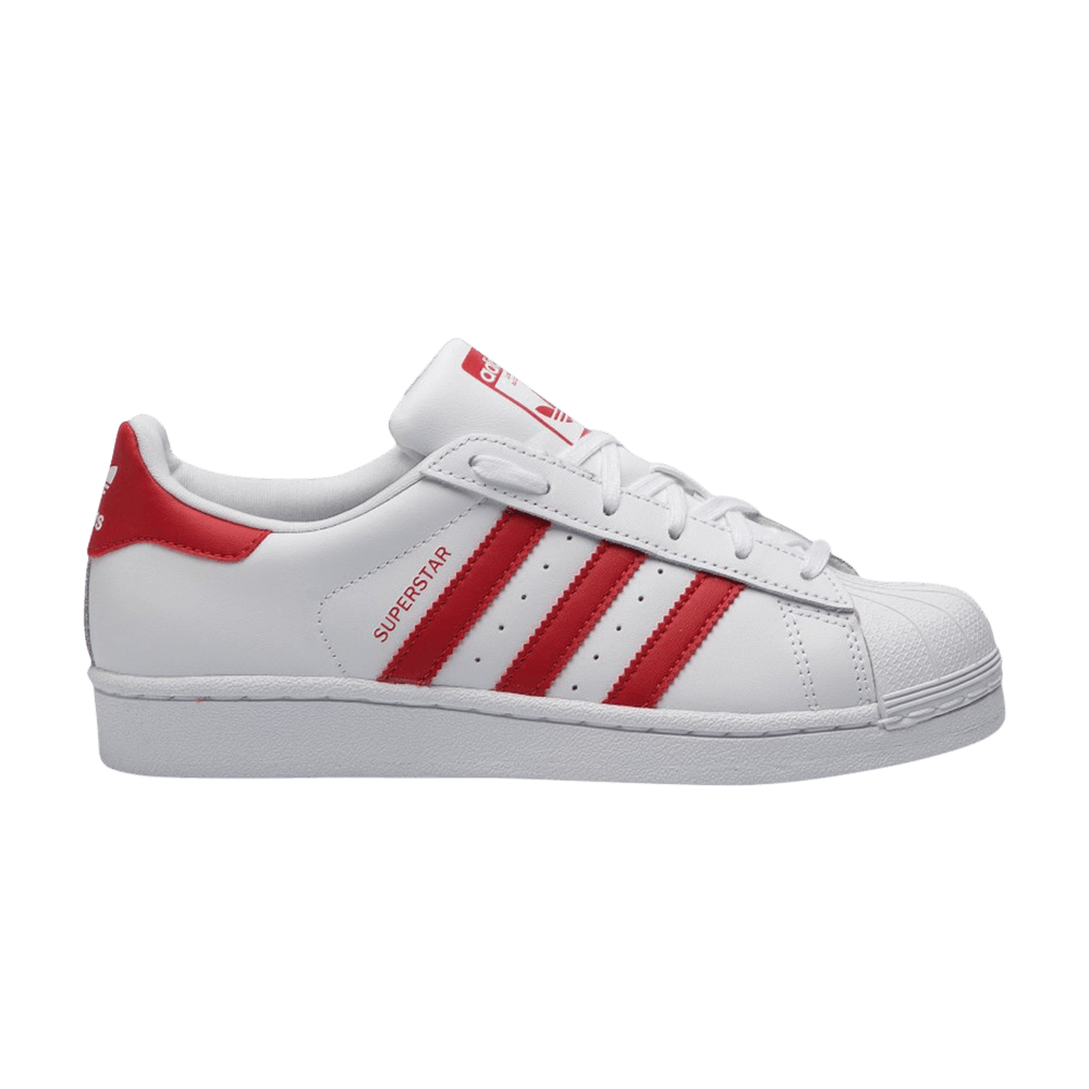 Кроссовки Adidas Superstar J 'White Scarlet'