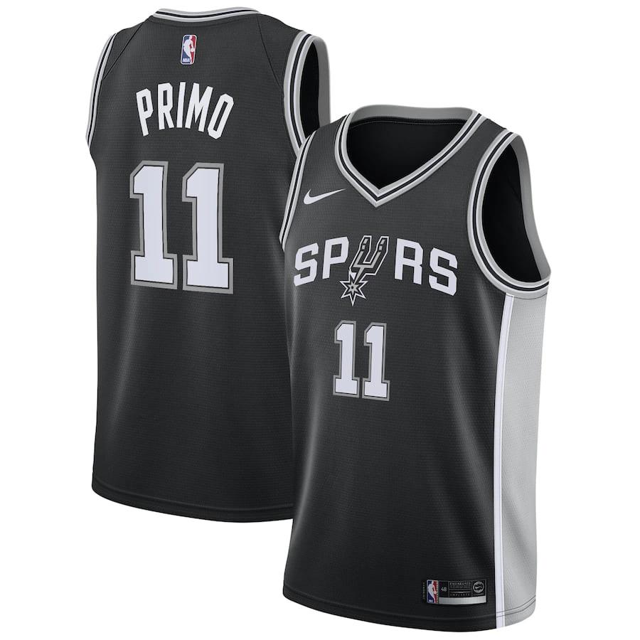 Баскетбольная джерси 2021-22 San Antonio Spurs #11 Joshua Primo Swingman Jersey – Black Icon Edition