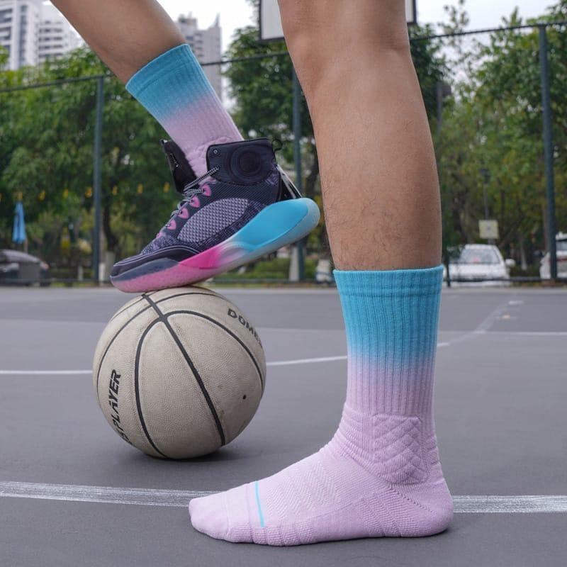 Спортивные носки Ehot Gradient Pink-Cyan Crew Socks