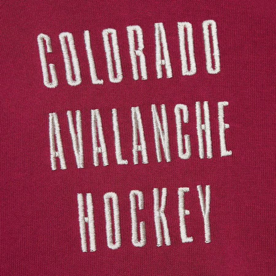 Худи Mitchell & Ness Cardinal Colorado Avalanche Polar Fleece Quarter-Zip Pullover Hoodie