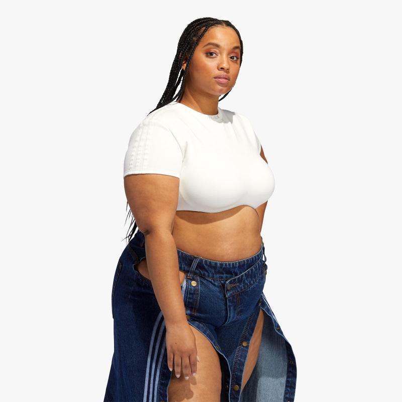 Спортивный топ adidas Ivy Park Crop Top (Plus Size) Off White