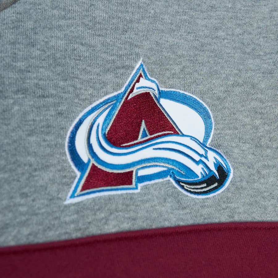 Худи Mitchell & Ness Blue Gray Colorado Avalanche Head Coach Pullover Hoodie