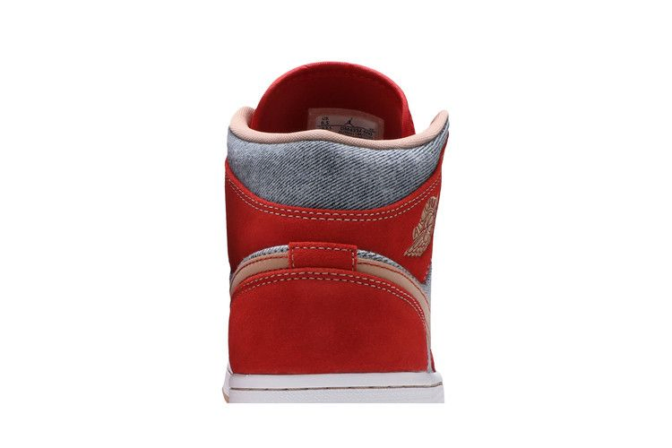 Кроссовки Air Jordan 1 Mid 'Denim Red'