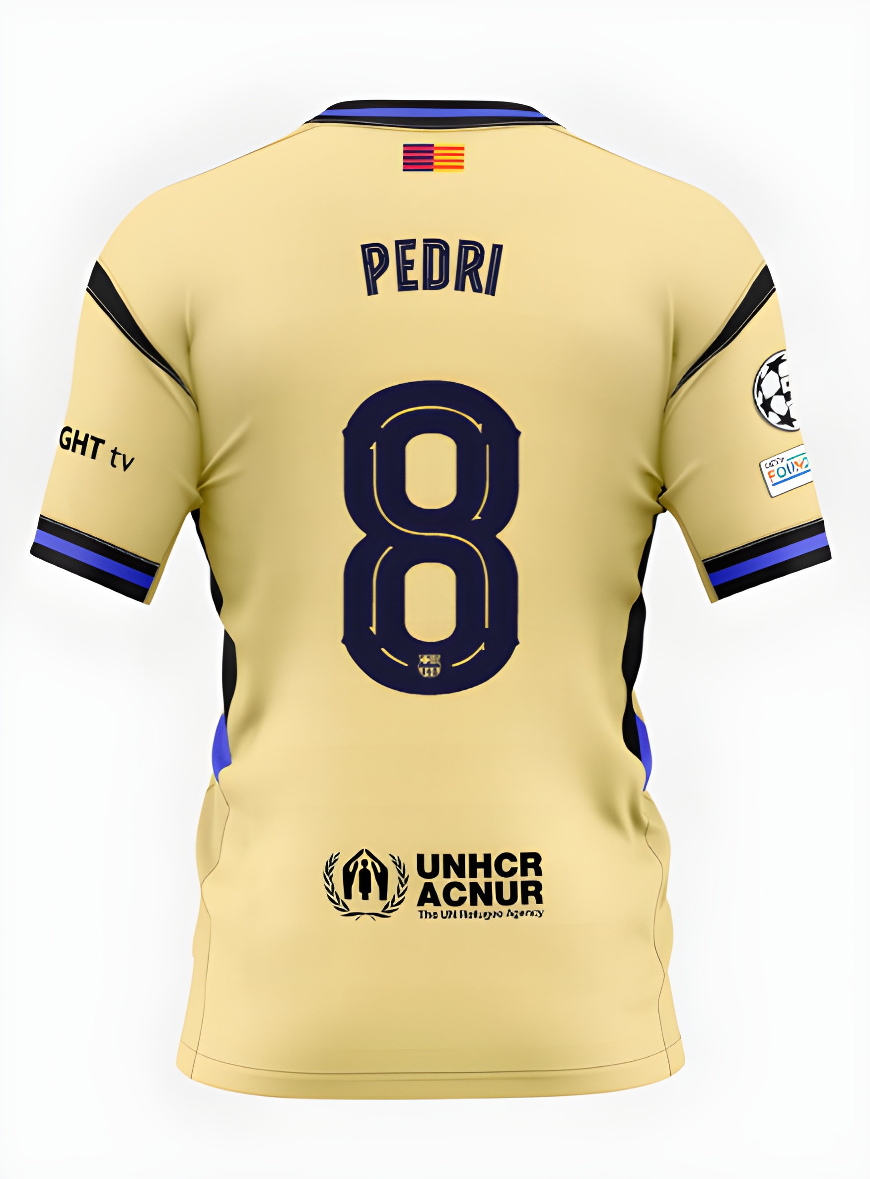 Женское футбольное джерси FC Barcelona 25/26 UCL or La Liga away jersey PEDRI Player's Edition