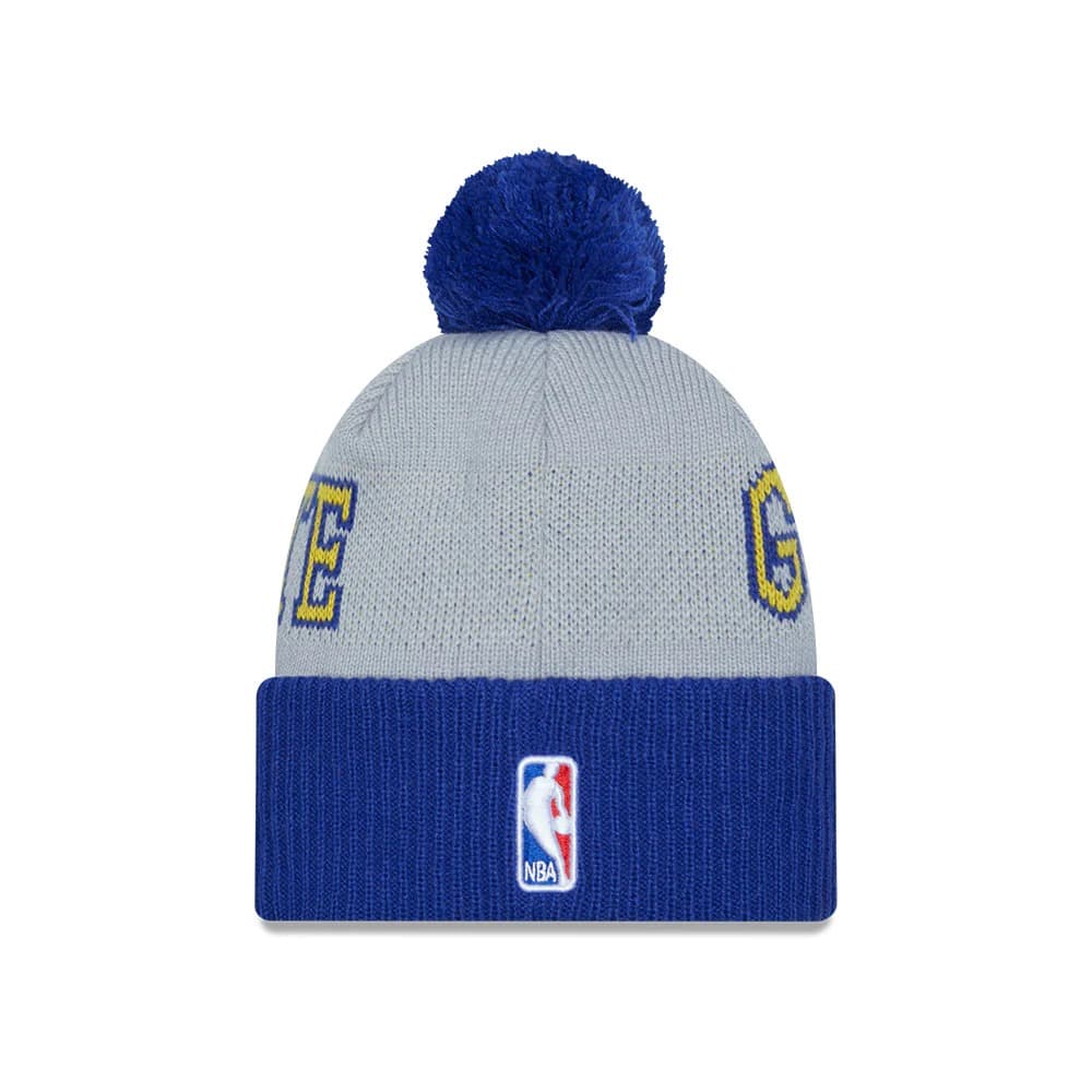 Шапка New Era Golden State Warriors 2024 Tip Off Pom Knit NBA Beanie
