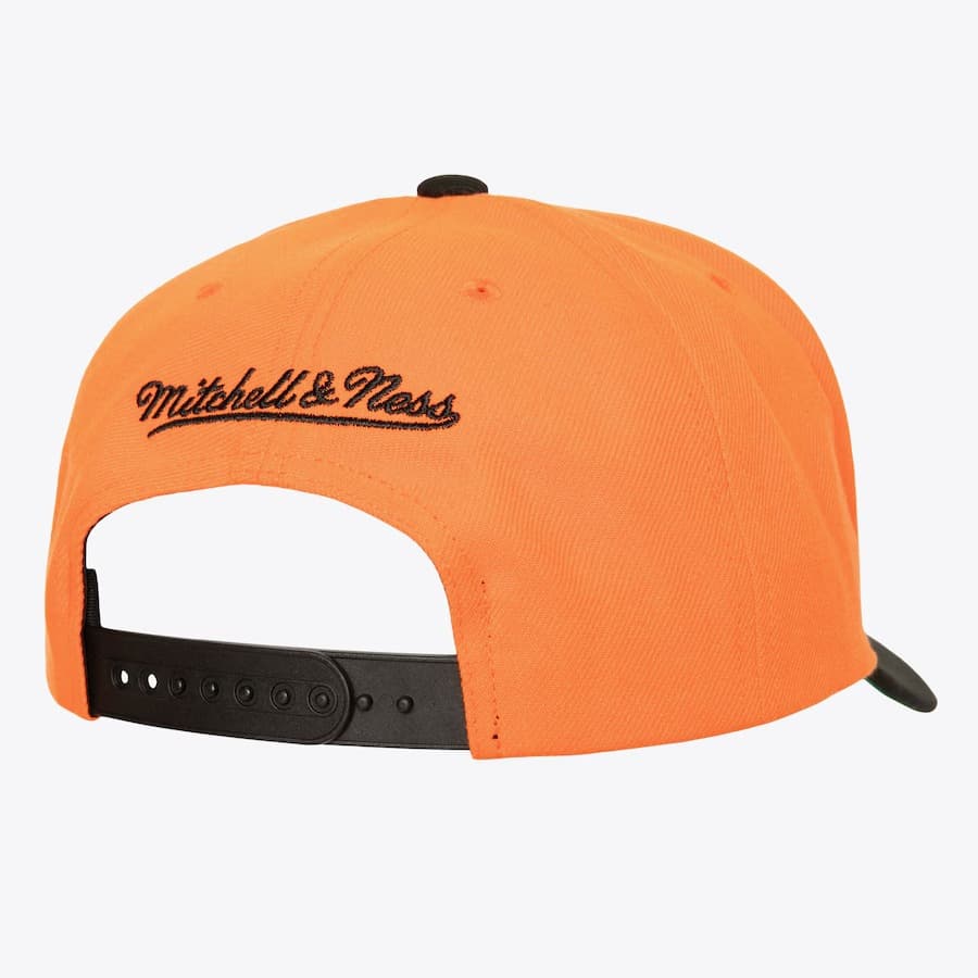 Бейсболка Mitchell & Ness Orange Anaheim Ducks Boom Text Pro Snapback Hat