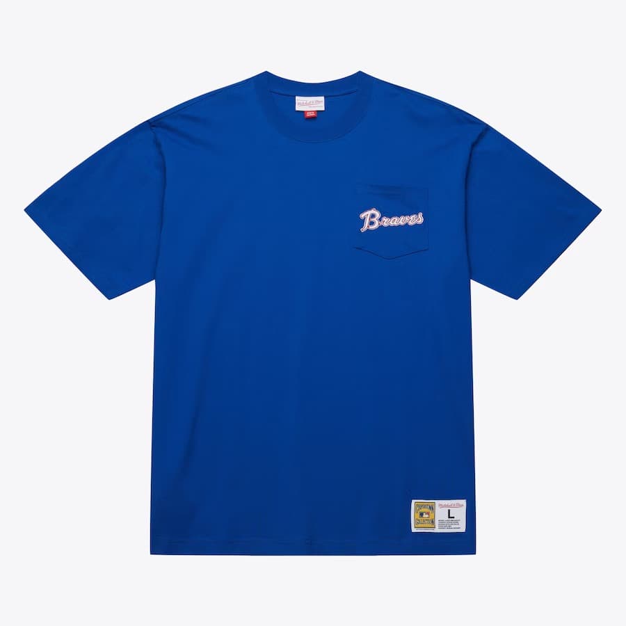 Mitchell-Ness-Royal-Atlanta-Braves-Vintage-Logo-Double-Hit-Pocket-T-Shirt