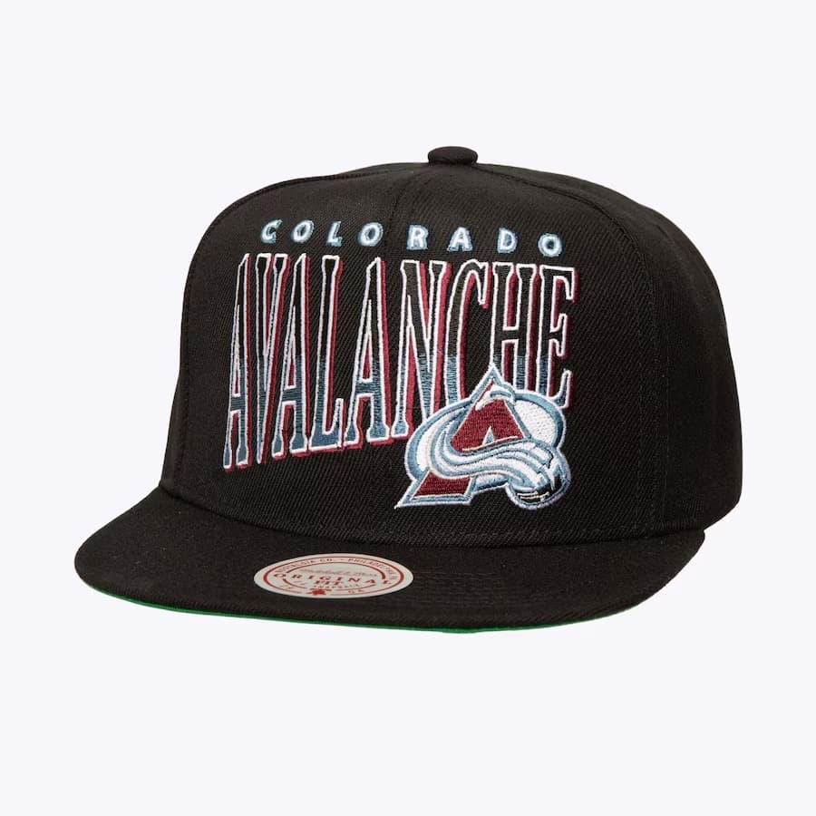 Бейсболка Mitchell & Ness Black Colorado Avalanche Line Work OG Snapback Hat