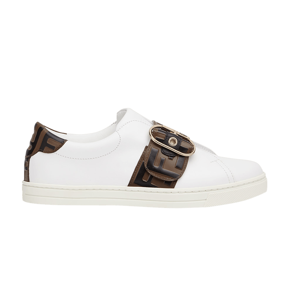 Кроссовки Fendi Wmns Slip-On Leather 'FF All Over Buckle'