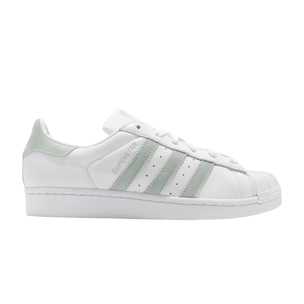 Krossovki-Adidas-Wmns-Superstar-White-Vapour-Green