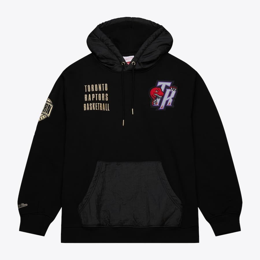 Худи Mitchell & Ness Black Toronto Raptors Team OG 2.0 Vintage Logo Fleece Pullover Hoodie