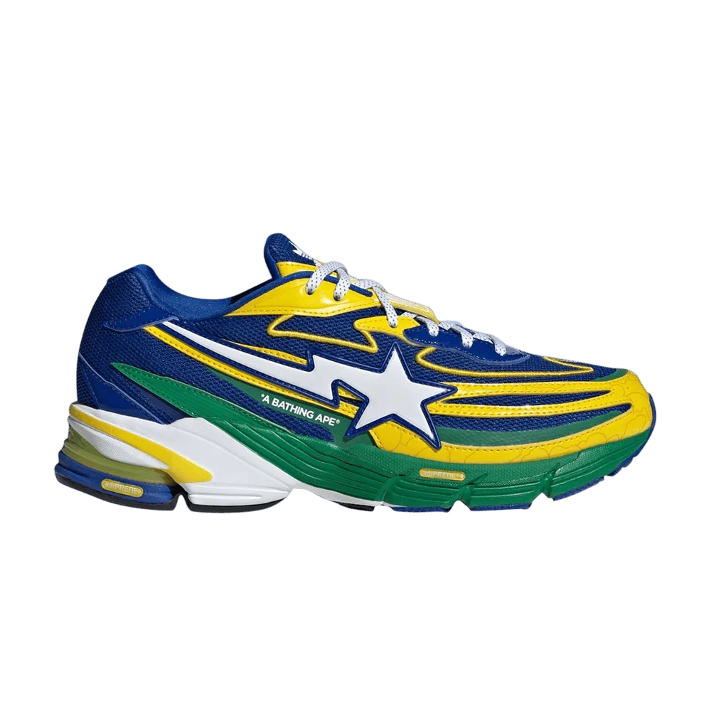 Krossovki-BAPE-x-adidas-Orketro-Yellow-Blue-Green