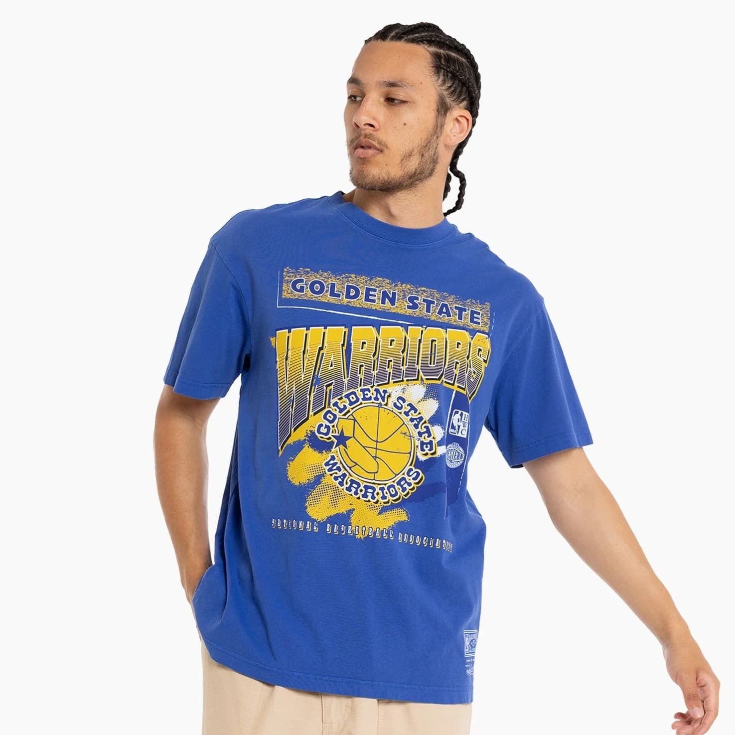Футболка Mitchell & Ness Golden State Warriors Vintage Brush Off 2.0 NBA T-Shirt