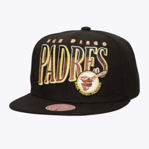 Mitchell-Ness-Black-San-Diego-Padres-Line-Work-Snapback-OG-Snapback-Hat-300x300