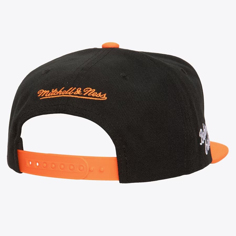 Бейсболка Mitchell & Ness Black Baltimore Orioles Uprise Snapback Hat