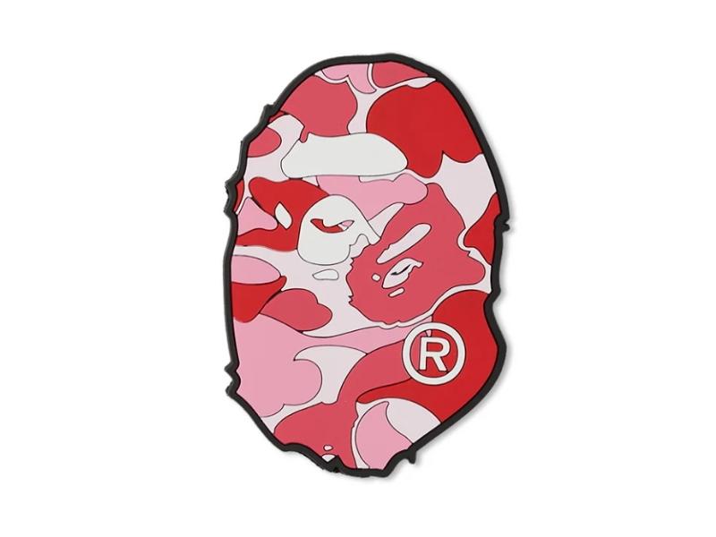 Костер BAPE ABC Camo Ape Head Rubber Coaster Pink