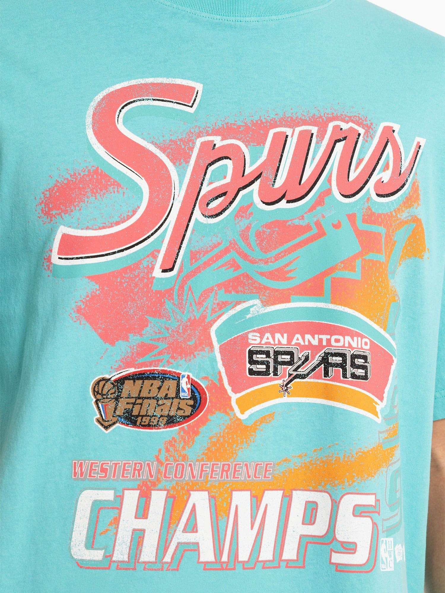 Футболка Mitchell & Ness San Antonio Spurs Script Conference Champs Vintage NBA T-Shirt