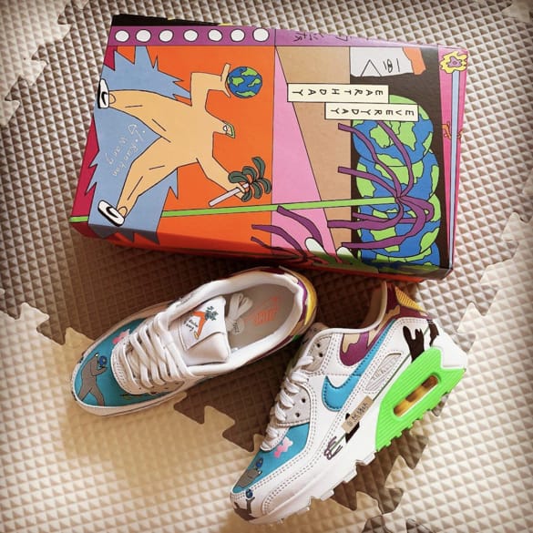 Кроссовки Ruohan Wang x Nike Air Max 90 Flyleather