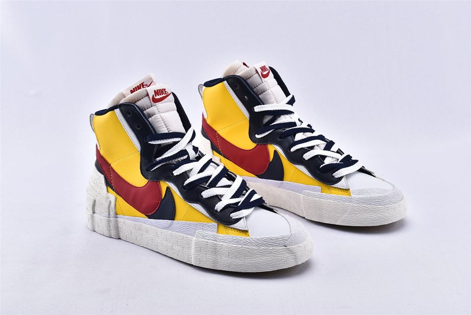 Кроссовки sacai x Nike Blazer Mid Maize Navy