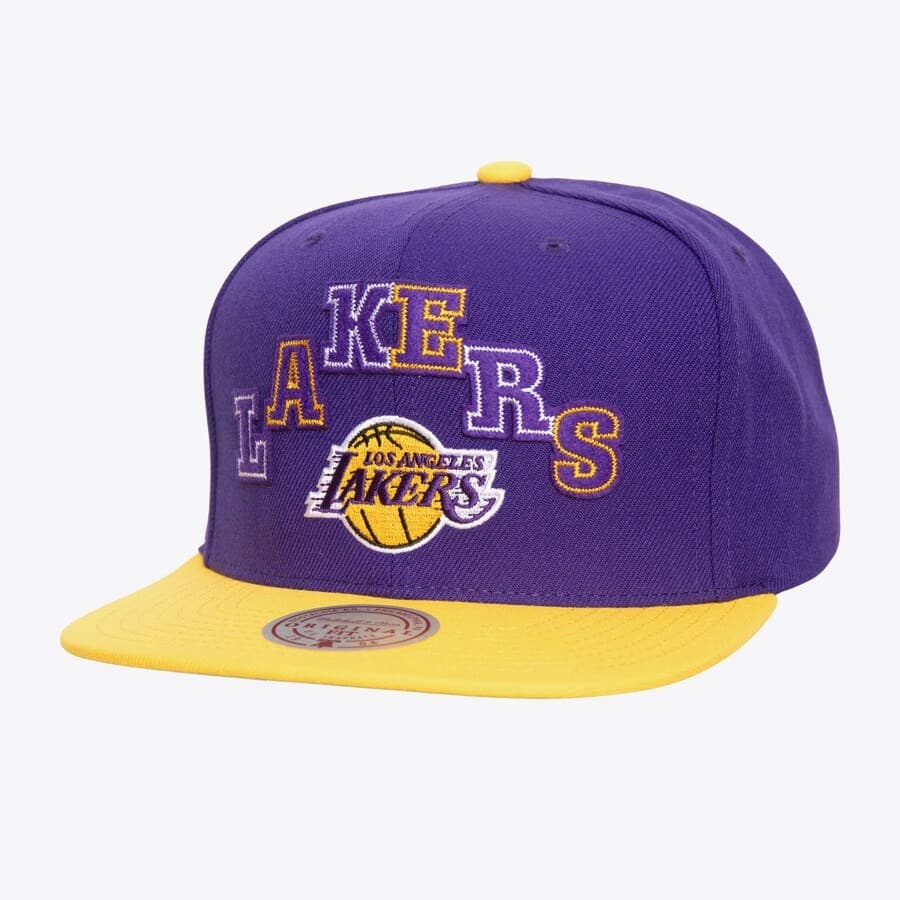 Бейсболка Mitchell & Ness Purple Los Angeles Lakers Uprise Snapback Hat