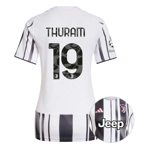 Женское футбольное джерси JUVENTUS home jersey 25/26 THURAM 19
