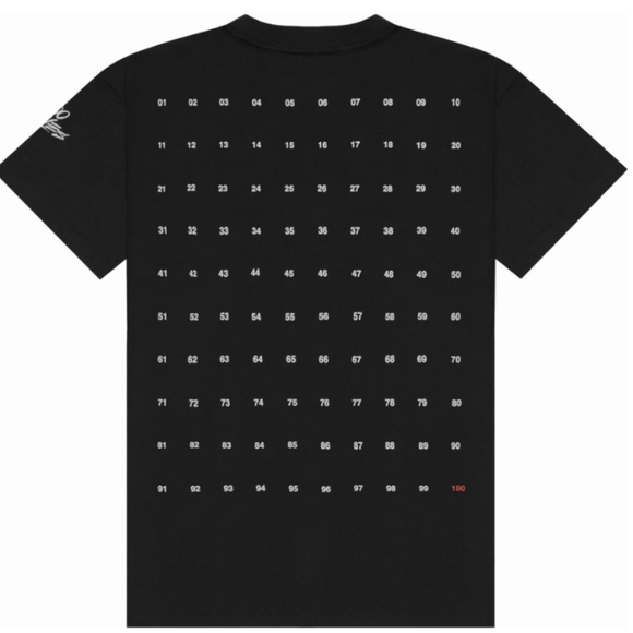 Футболка 100 Thieves Numbers T-shirt Black