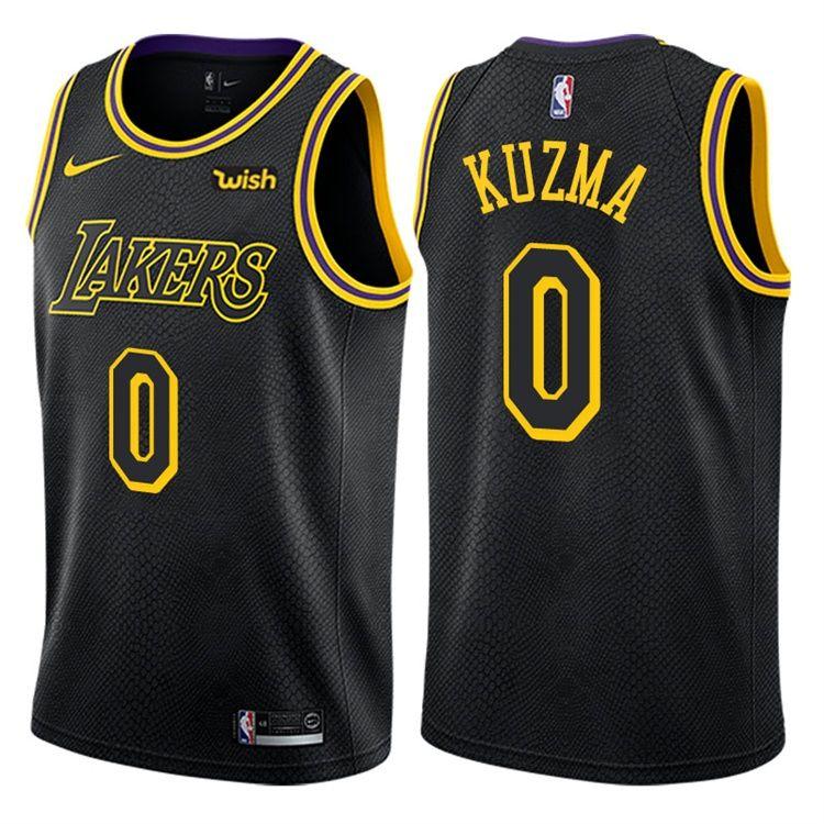 Баскетбольная джерси 2017-18 Kyle Kuzma Lakers #0 City Black
