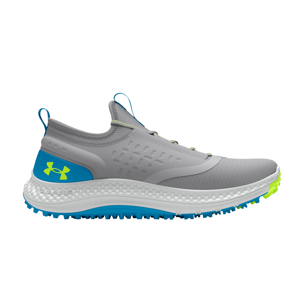 Кроссовки Under Armour Charged Phantom Spikeless Golf GS 'Mod Grey High Vis Yellow'