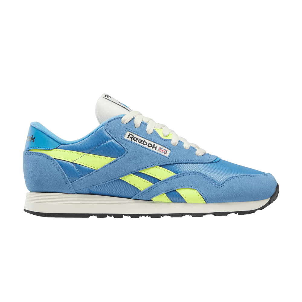 Кроссовки Reebok Classic Nylon 'Essential Blue Solar Acid Yellow'