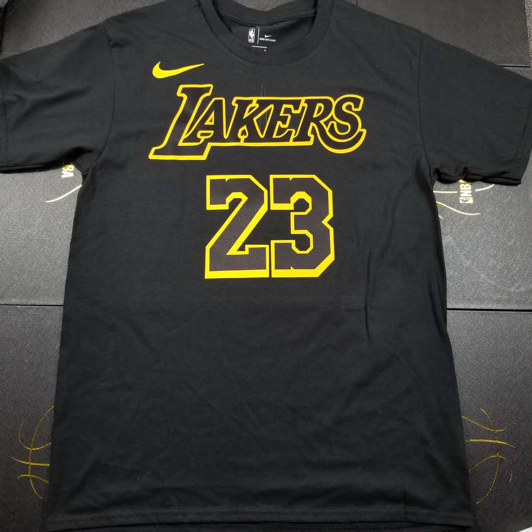 Футболка 2018-19 LeBron James Lakers Black Tee