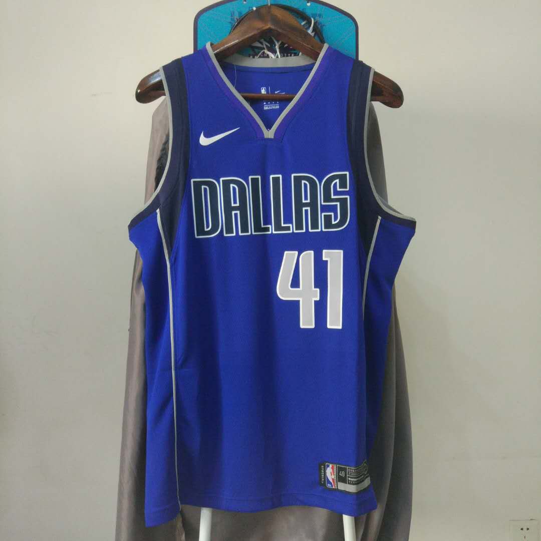 Баскетбольная джерси 2017-18 Dirk Nowitzki Dallas Mavericks #41 Icon Royal