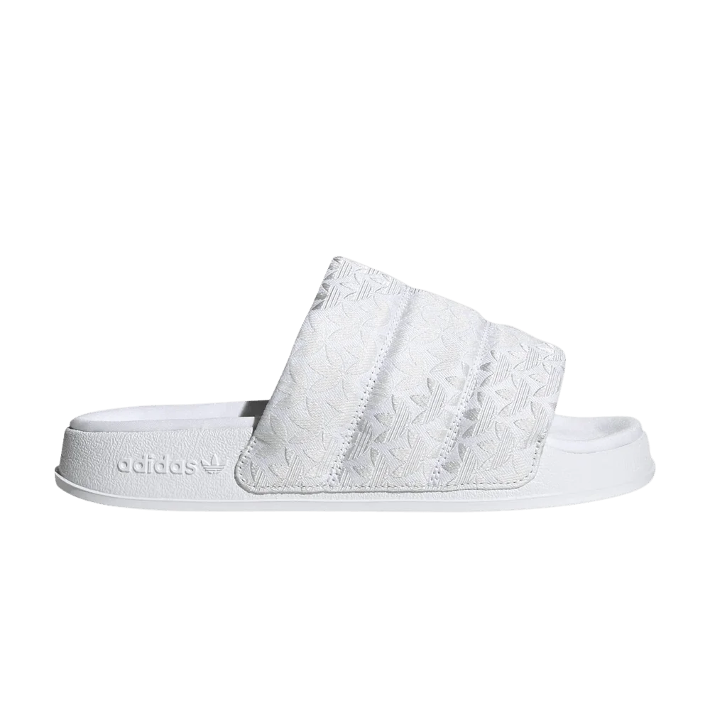 Adidas-Wmns-Adilette-Essential-Slides-Trefoil-Monogram-White