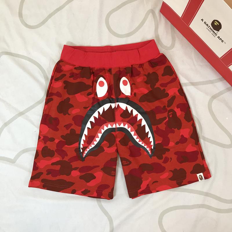 Спортивные шорты BAPE Color Camo Shark Sweatshorts Red