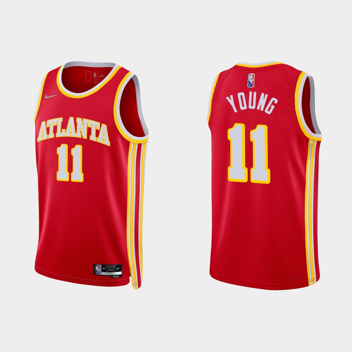 2021-22-Atlanta-Hawks-11-Trae-Young-75th-Anniversary-Icon-Diamond-Red-Jersey