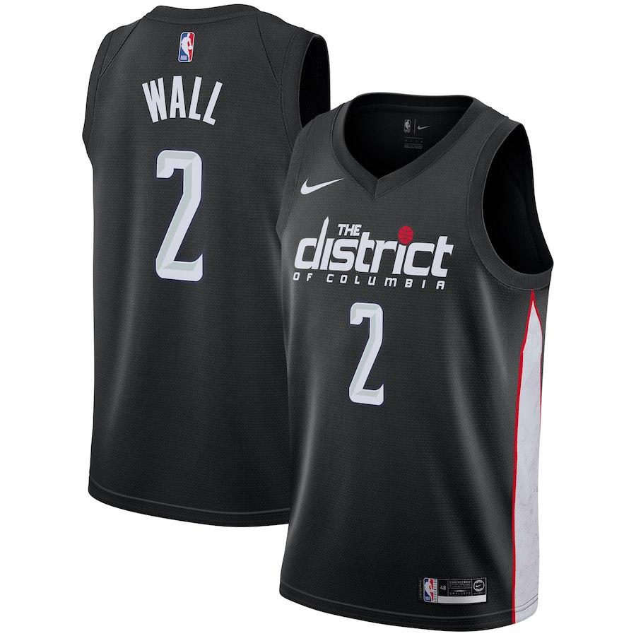 Баскетбольная джерси 2018-19 John Wall Wizards #2 City Black
