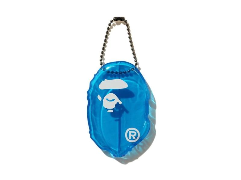 Кошелек для монет BAPE Ape Head Clear Coin Case Blue