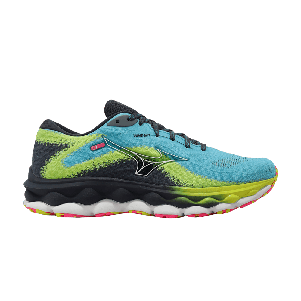 Кроссовки Mizuno Wave Sky 7 'Jet Blue Bolt 2 Neon'