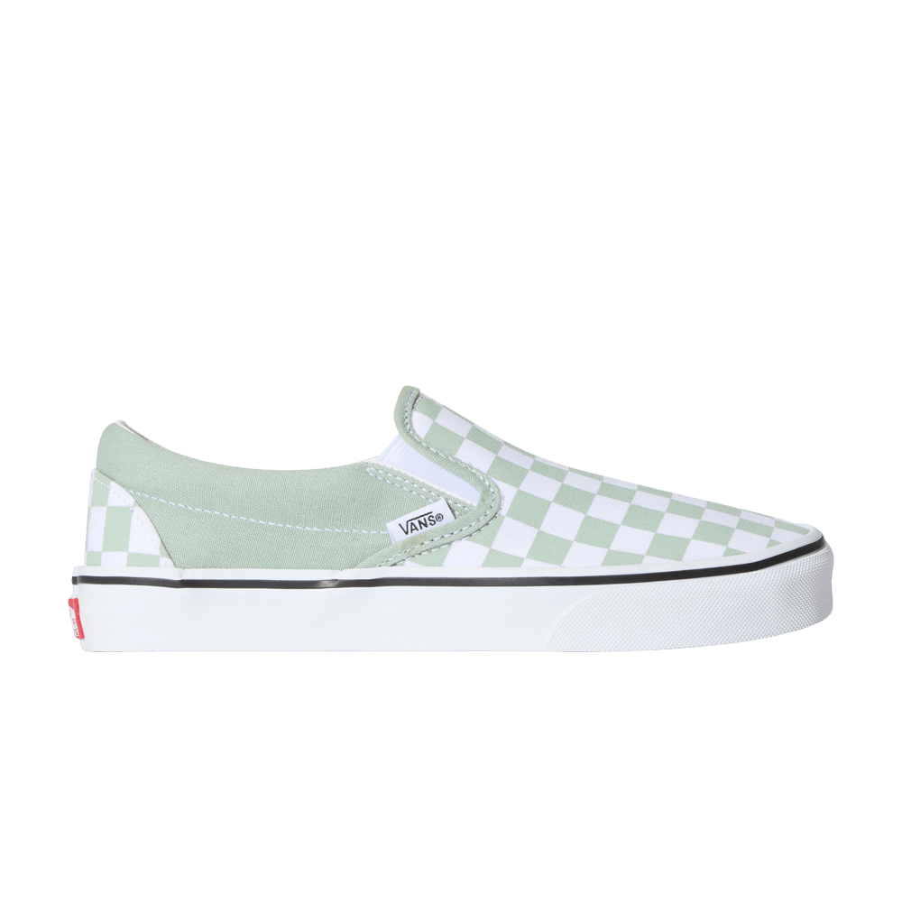 Кроссовки Vans Classic Slip-On 'Checkerboard - Grey Mint Green'